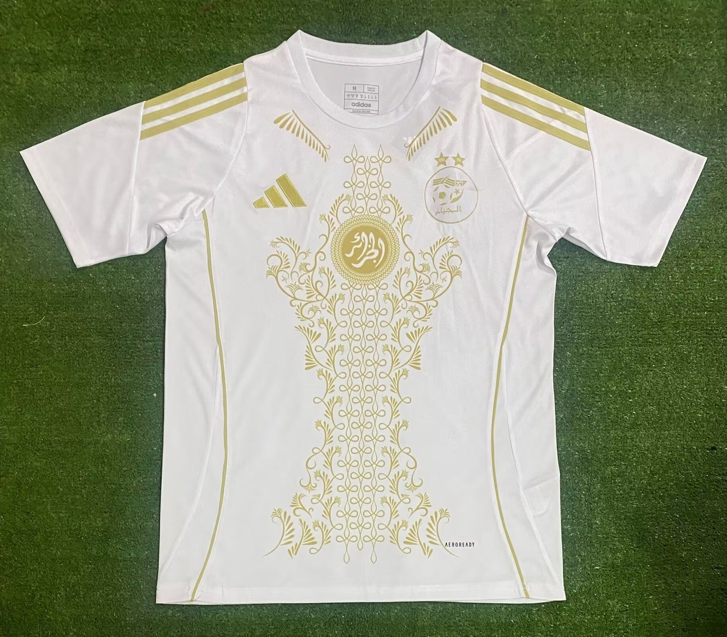 ALGERIA 24 WHITE & GOLD SPECIAL JERSEY (Player version)